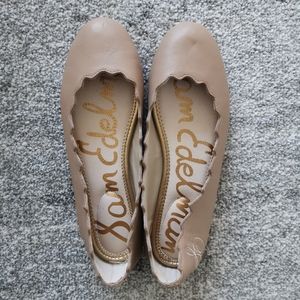 Sam Edelman scalloped leather ballet flats